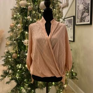 Lightweight Faux Wrap High Low Top
